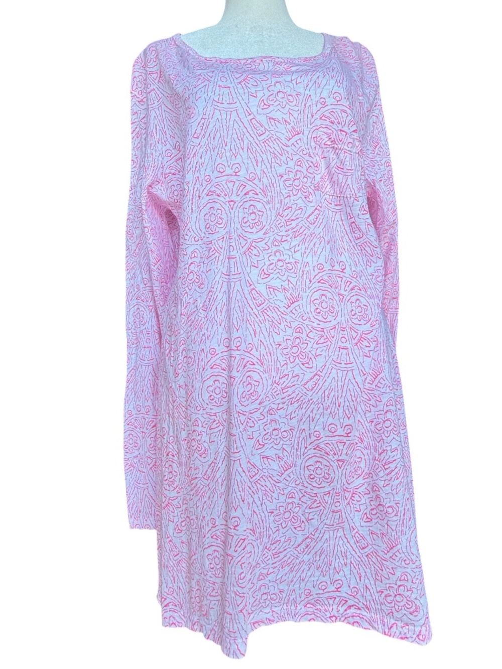 Fresh Produce Pink and White Tunic Sz XL
